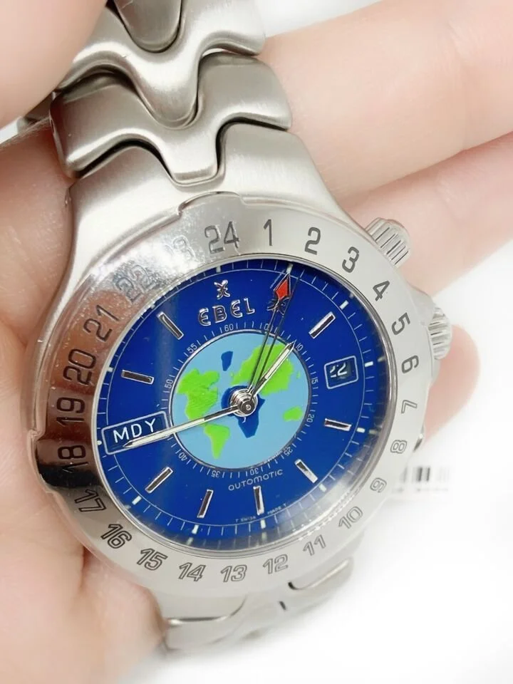 NWT EBEL SportWave Stainless Steel Watch 44mm 7.75 DeWitt s Diamond Gold Exchange